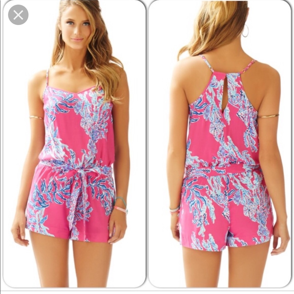 Lily Pulitzer Pink Coral Romper